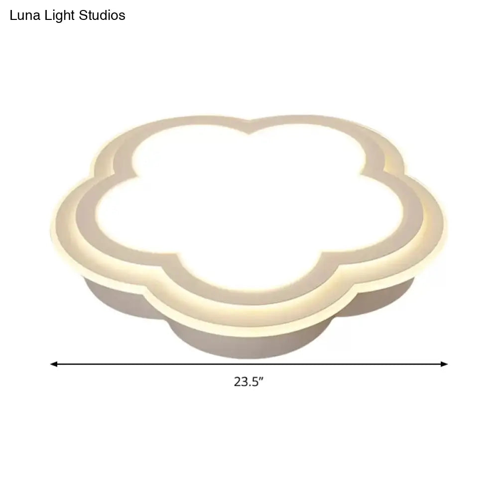 Modern Cloud Led Ceiling Light In White For Foyer