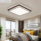 Modern Coffee Led Ceiling Light Fixture For Living Room - Dimmable Remote Control Multiple Shapes &