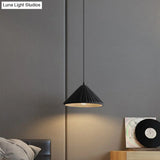 Modern Conical Ribbed Cement Ceiling Light For Bedside Or Dining Room