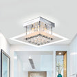 Modern Crystal 4 - Light Flush Mount Ceiling Lamp Chrome Finish
