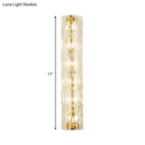 Modern Crystal And Metal Wall Lamp In Gold For Living Room