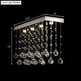 Modern Crystal Ball Flush Mount Ceiling Light With 4 Lights For Dining Room - Silver Available In 3