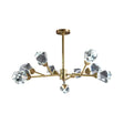 Modern Crystal Block Brass Chandelier - 9/12/18-Light Suspension Pendant For Family Room 9 /