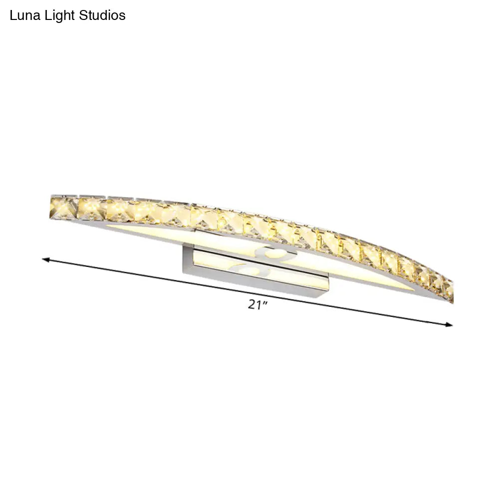 Modern Crystal Bow Wall Sconce In Clear/Champagne 17-27.5 Wide