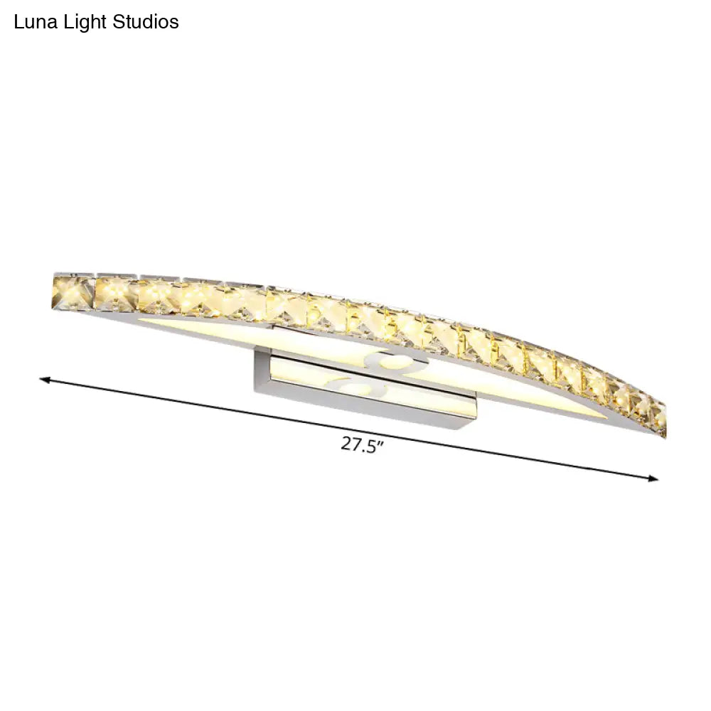 Modern Crystal Bow Wall Sconce In Clear/Champagne 17-27.5 Wide