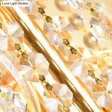 Modern Crystal Ceiling Chandelier - 15-Light Gold Pendant For Corridor