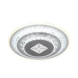 Modern Crystal Ceiling Mount Led Light Fixture For Bedroom - White Loving Heart/Square/Rose Design