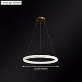 Modern Crystal Circle Chandelier For Restaurants - Pendant Lighting