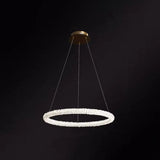 Modern Crystal Circle Chandelier For Restaurants - Pendant Lighting Clear / 16’ Circline