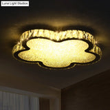 Modern Crystal-Encrusted Led Ceiling Lamp With Dimming & Remote - Available In 3 Sizes Warm/White