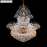 Modern Crystal Gold Chandelier Ceiling Light Fixture - 10 Lights Bedroom
