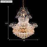 Modern Crystal Gold Chandelier Ceiling Light Fixture - 10 Lights Bedroom