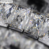 Modern Crystal Led Bedroom Flush Mount Light In Chrome With Warm/White Lighting