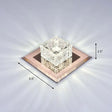 Modern Crystal Led Ceiling Light With Square Shade For Corridors Tan / 5.5’ White