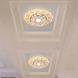 Modern Crystal Led Flush Mount Ceiling Light For Entryway - Clear Blossom Design / 3W Warm