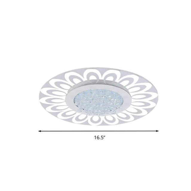 Modern Crystal Led Flush Mount Lighting In Multiple Light Options Various Sizes Available