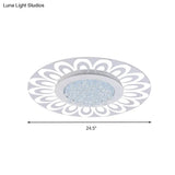 Modern Crystal Led Flush Mount Lighting In Multiple Light Options Various Sizes Available