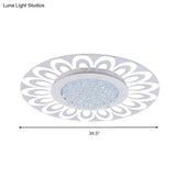 Modern Crystal Led Flush Mount Lighting In Multiple Light Options Various Sizes Available
