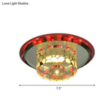 Modern Crystal Led Flushmount Ceiling Light For Living Room