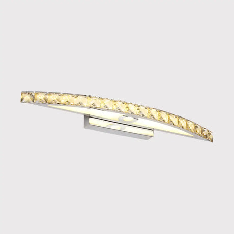 Modern Crystal Led Vanity Light For Bathroom Wall Mounting - Warm/White