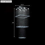 Modern Crystal Multi Pendant Light With 13 Led Heads And Silver Finish