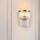 Modern Crystal Rod Tiered Sconce Light - 2/3 Lights Gold Wall Mounted Dining Room Lighting 2 /