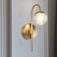 Modern Crystal Spherical Wall Sconce With Gold Finish For Great Room Lighting 1 /