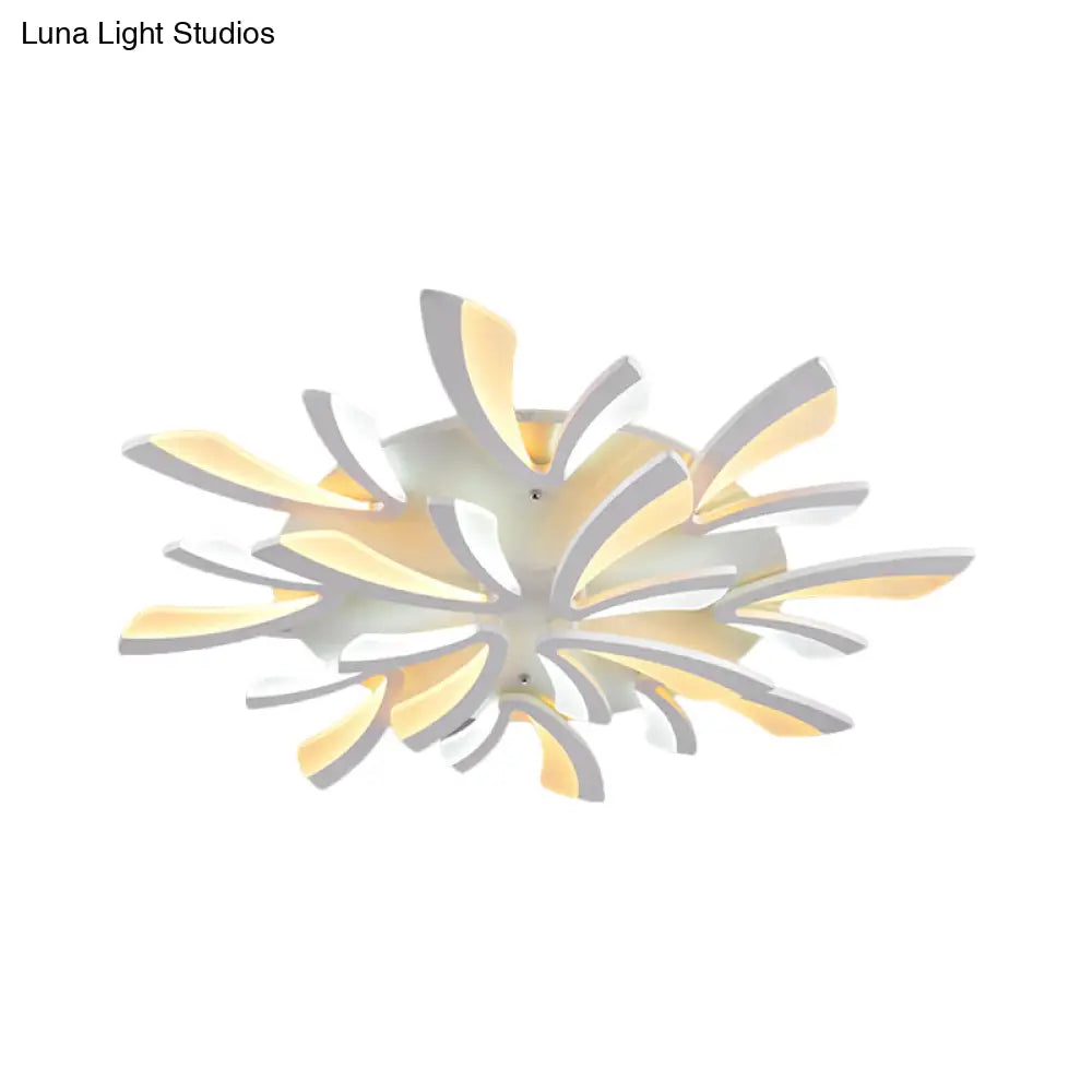 Modern Dandelion Flush Mount Light - Acrylic Ceiling Fixture With 3/5/9 Lights For Living Room In
