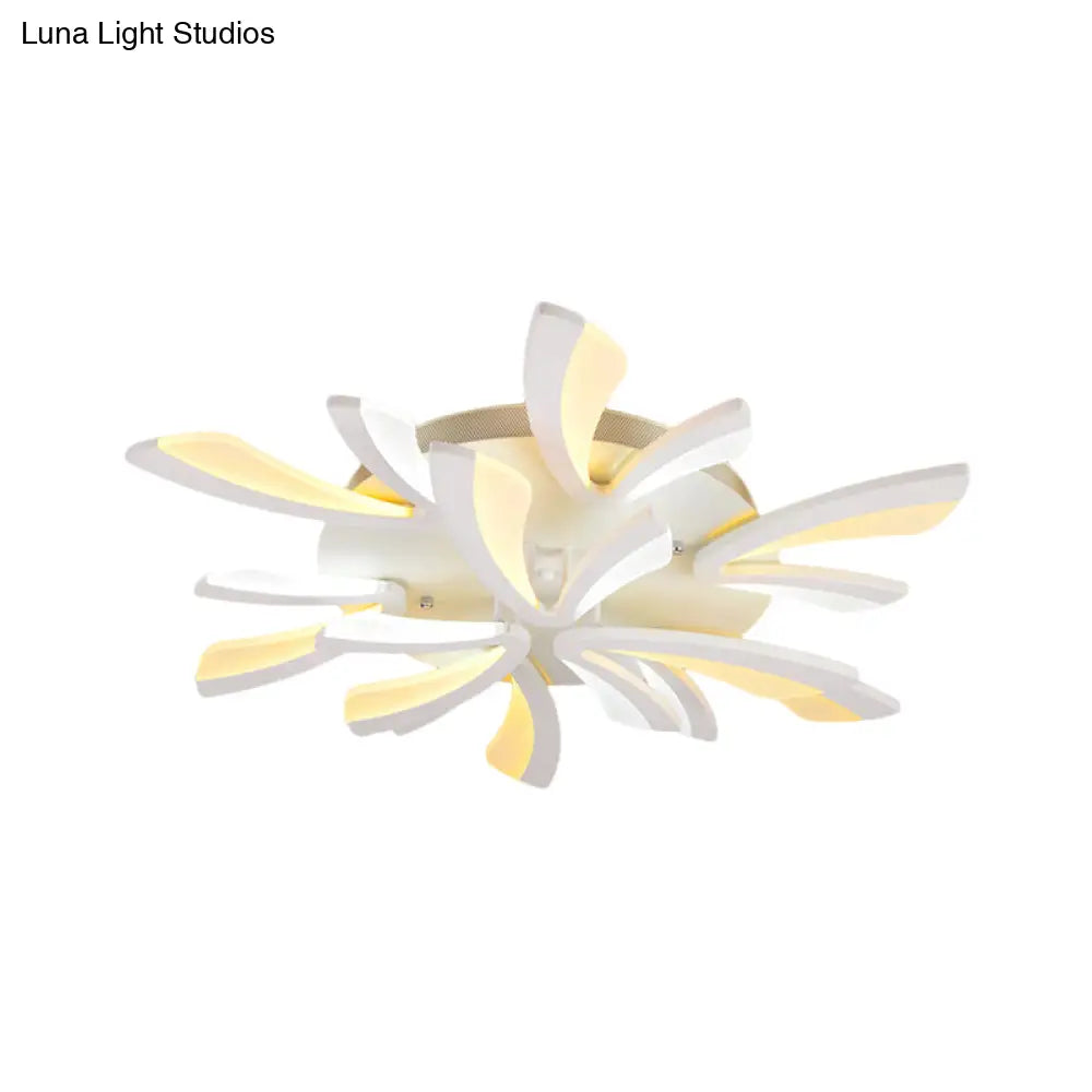 Modern Dandelion Flush Mount Light - Acrylic Ceiling Fixture With 3/5/9 Lights For Living Room In