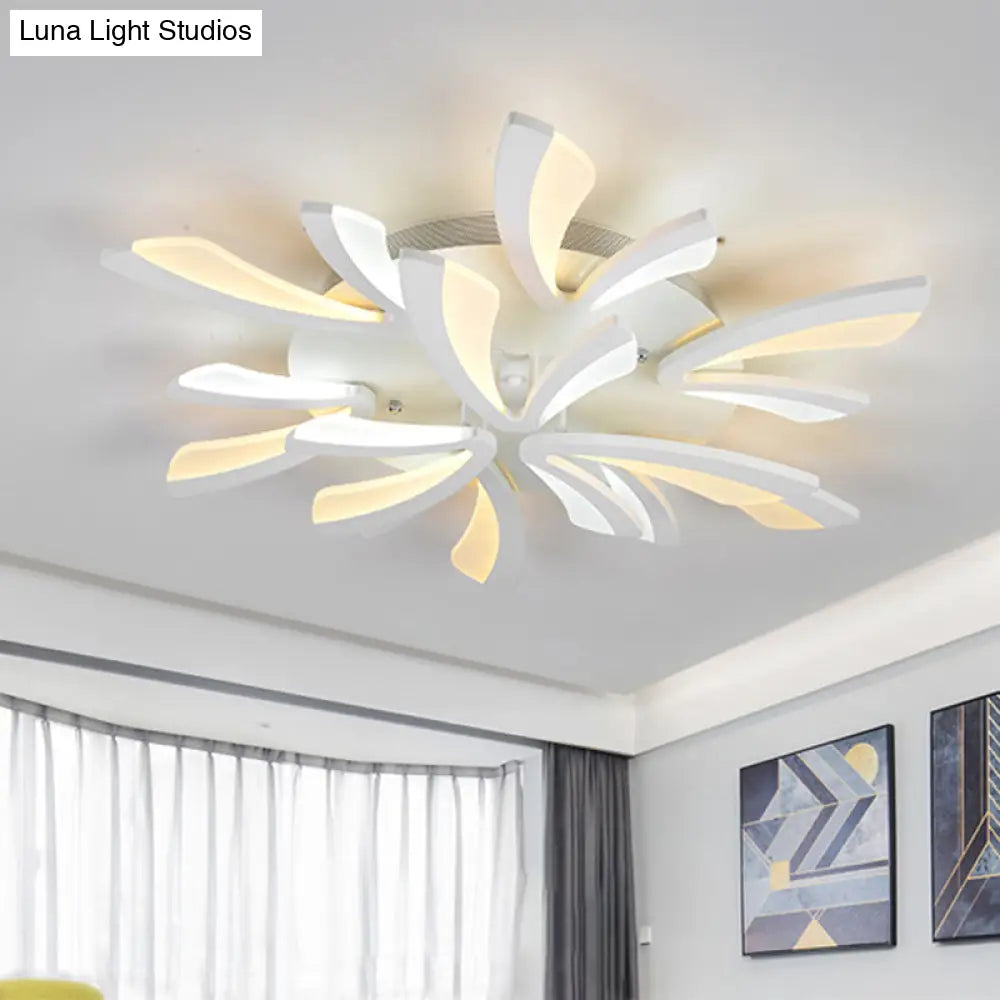 Modern Dandelion Flush Mount Light - Acrylic Ceiling Fixture With 3/5/9 Lights For Living Room In
