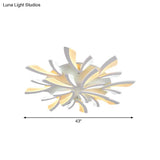 Modern Dandelion Flush Mount Light - Acrylic Ceiling Fixture With 3/5/9 Lights For Living Room In