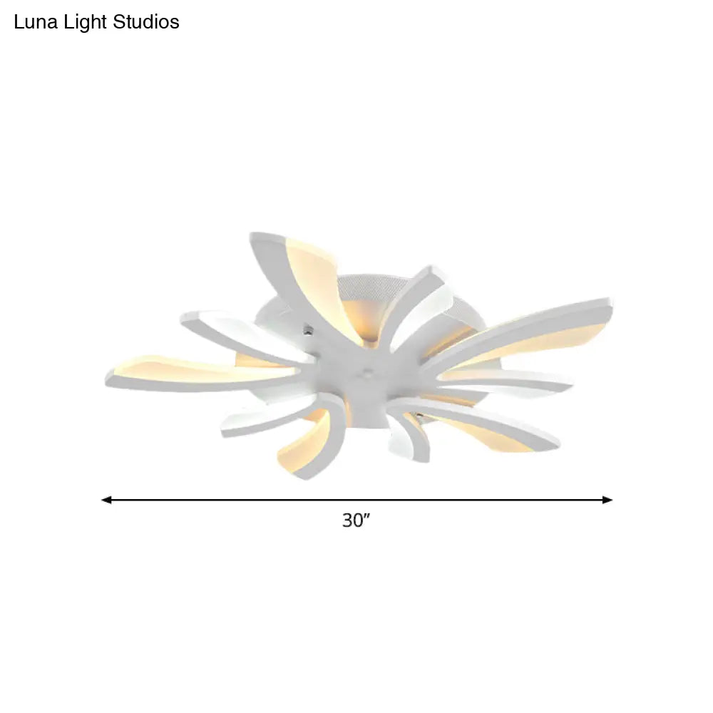 Modern Dandelion Flush Mount Light - Acrylic Ceiling Fixture With 3/5/9 Lights For Living Room In