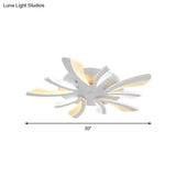 Modern Dandelion Flush Mount Light - Acrylic Ceiling Fixture With 3/5/9 Lights For Living Room In