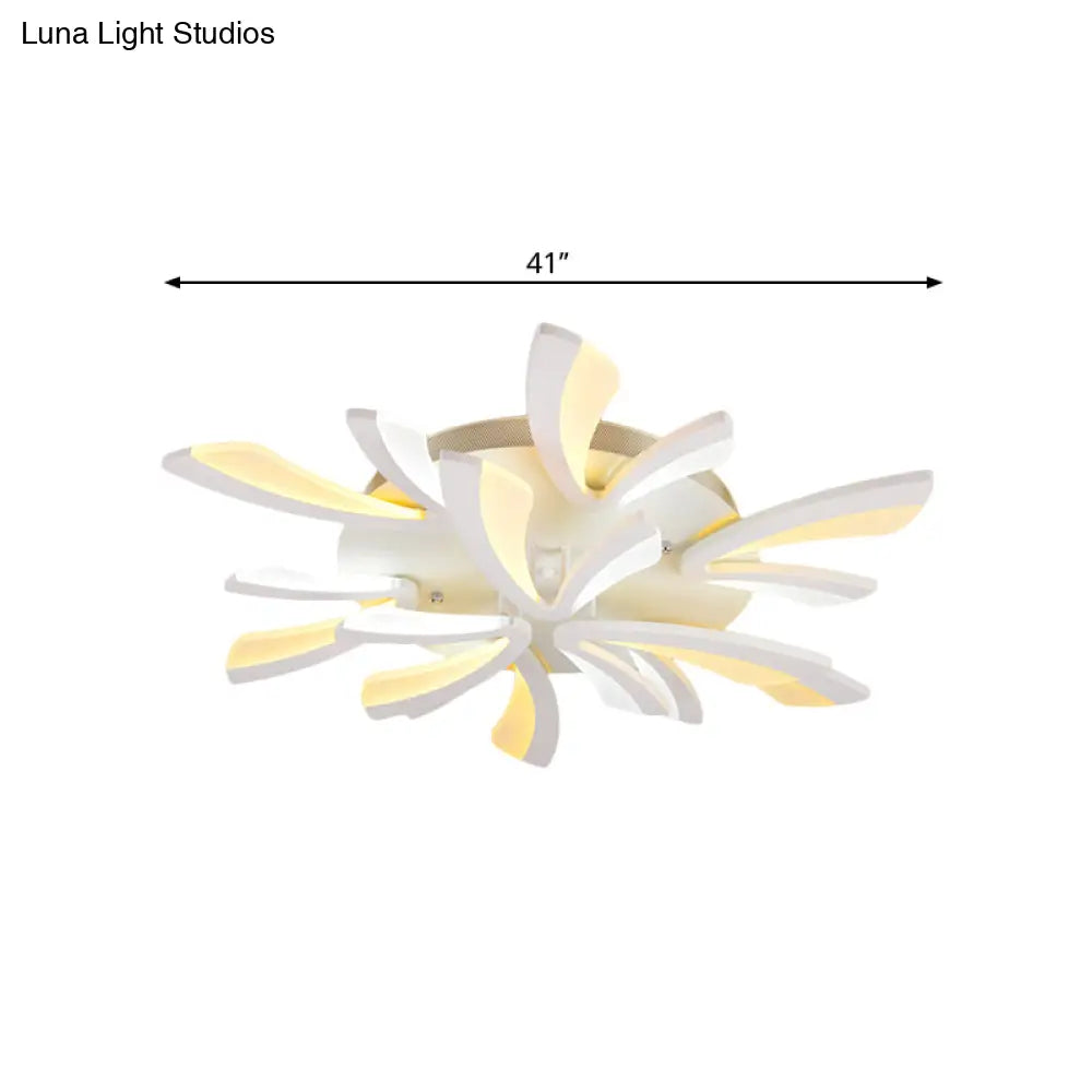 Modern Dandelion Flush Mount Light - Acrylic Ceiling Fixture With 3/5/9 Lights For Living Room In
