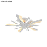 Modern Dandelion Flush Mount Light - Acrylic Ceiling Fixture With 3/5/9 Lights For Living Room In