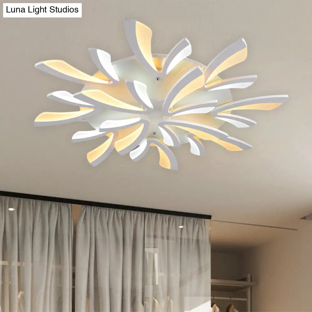 Modern Dandelion Flush Mount Light - Acrylic Ceiling Fixture With 3/5/9 Lights For Living Room In