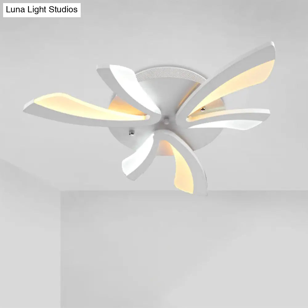 Modern Dandelion Flush Mount Light - Acrylic Ceiling Fixture With 3/5/9 Lights For Living Room In