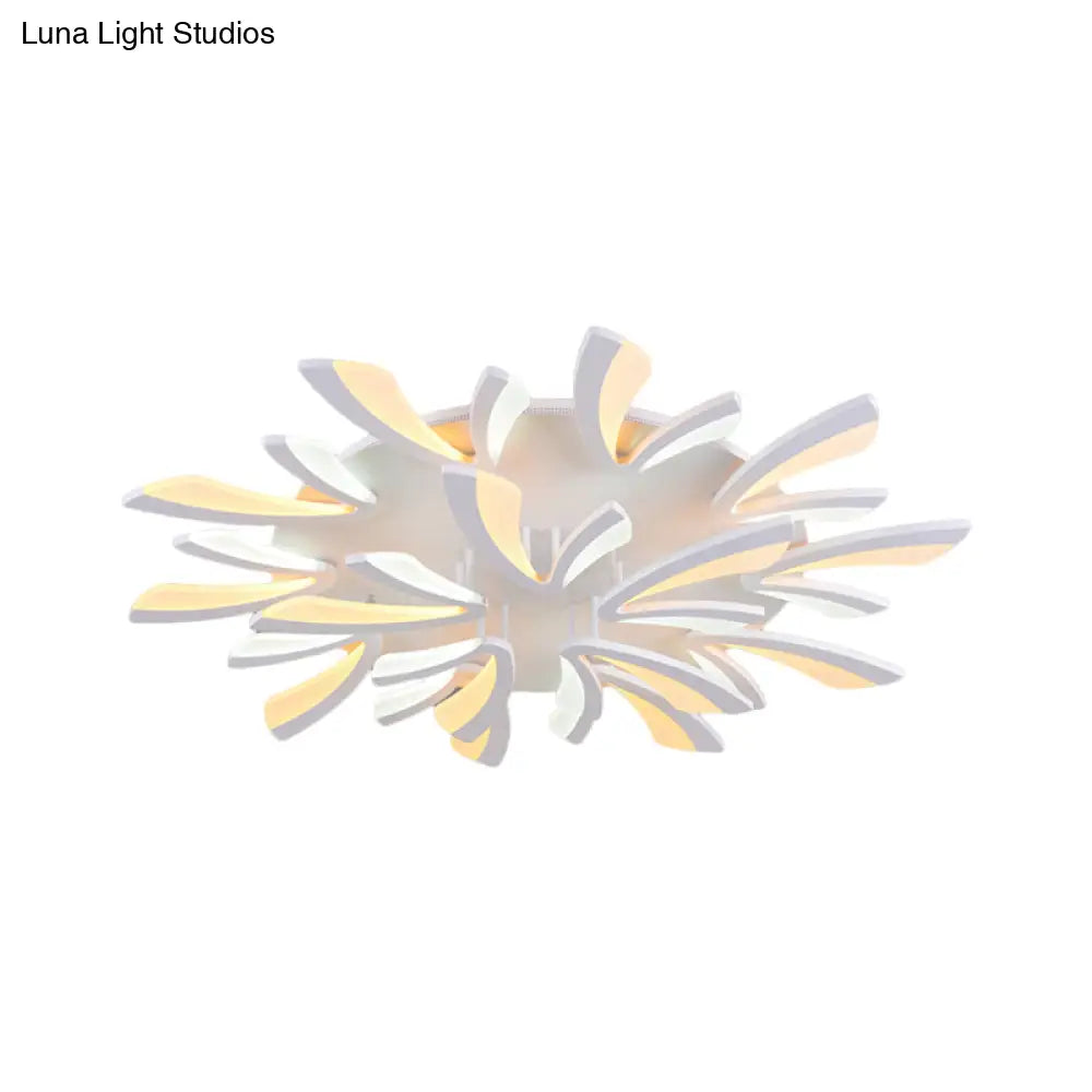 Modern Dandelion Flush Mount Light - Acrylic Ceiling Fixture With 3/5/9 Lights For Living Room In