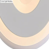 Modern Disk Led Wall Sconce Light Fixture In Black/White With Warm/White Lighting