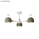 Modern Dome Hanging Pendant Light With 3 Lights For Dining Room - Iron Ceiling Fixture