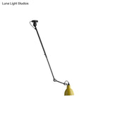 Modern Dome Pendant Lamp With Articulating Arm - Black/Gray Ceiling Light For Kitchen