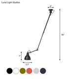 Modern Dome Pendant Lamp With Articulating Arm - Black/Gray Ceiling Light For Kitchen