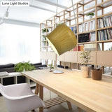 Modern Dome Shaped Hanging Lamp - 1 Light Pendant Lighting For Dining Room Dark Wood Finish
