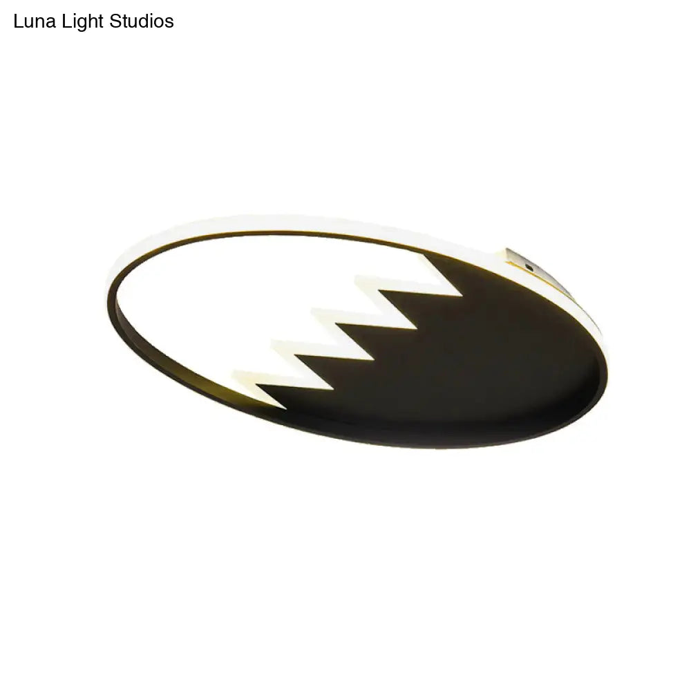 Modern Eggshell Ceiling Mount Light: Stylish Metal Lamp For Child Bedroom