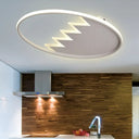 Modern Eggshell Ceiling Mount Light: Stylish Metal Lamp For Child Bedroom White / Warm