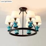 Modern Elephant Hanging Chandelier With 6 Lights - Ideal For Contemporary Living Rooms