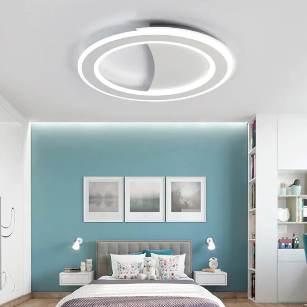 Modern Energy - Saving Led Ceiling Mount Light For Adult Bedroom White / Warm