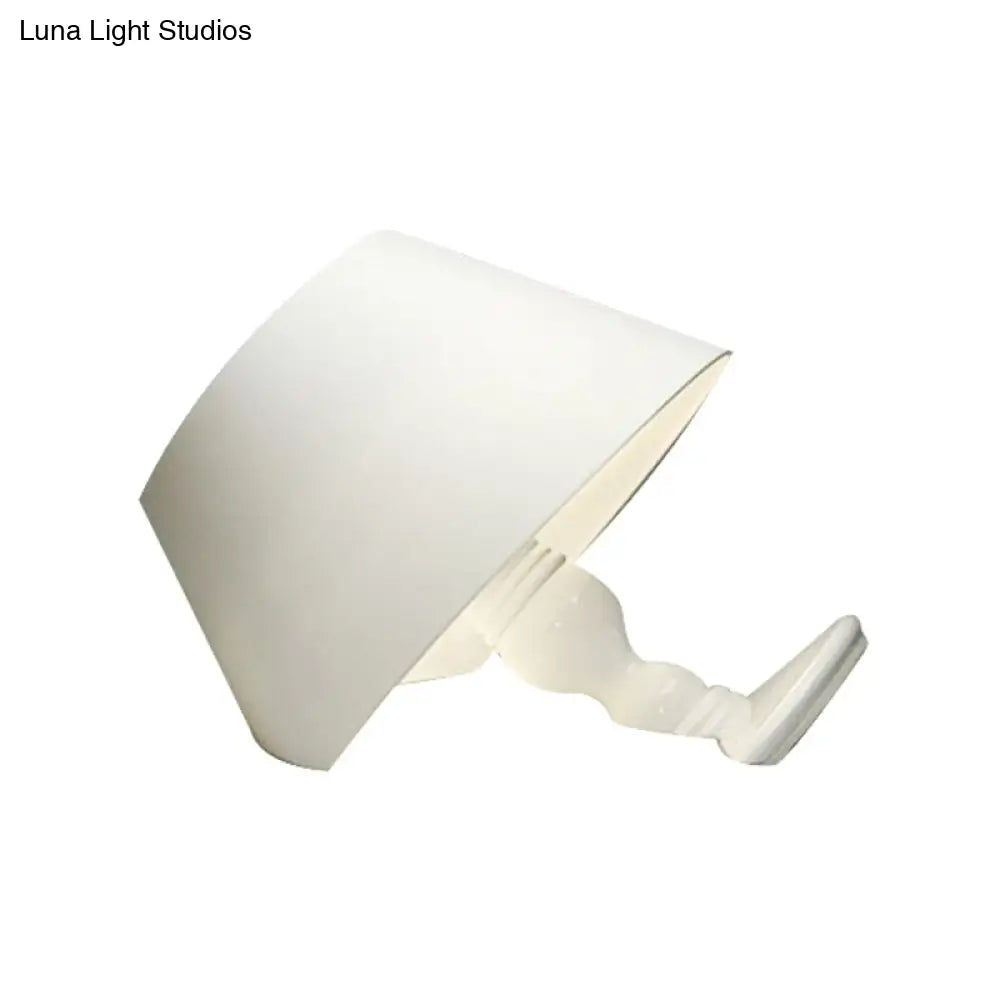 Modern Fabric 1-Light Bedroom Nightstand Light In Black/White - Horizontal Table Lighting