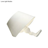 Modern Fabric 1-Light Bedroom Nightstand Light In Black/White - Horizontal Table Lighting