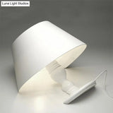 Modern Fabric 1-Light Bedroom Nightstand Light In Black/White - Horizontal Table Lighting